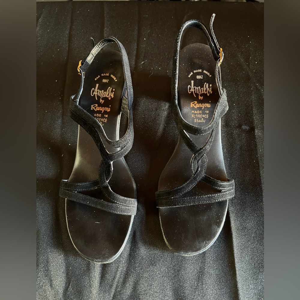 AMALFI Women's Black Heels (8.5)
